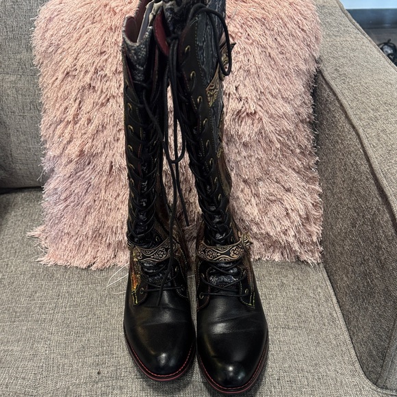 L’Artiste Tall Leather Boots Size 41 - Picture 2 of 7